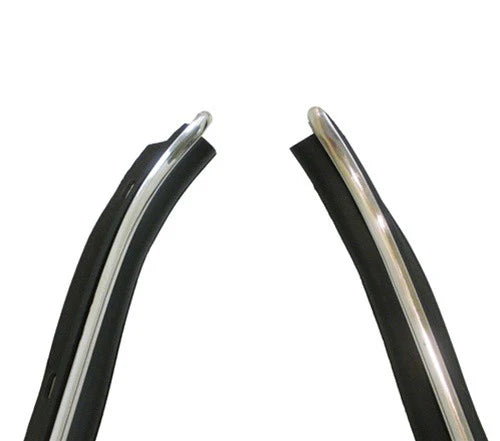 *1970-81 Chevrolet Camaro, Pontiac Firebird; Outer Window Felt w/ Flat Chrome Bead - Passenger
