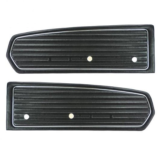 *1968 Ford Mustang; Standard Front Door Panels - Black