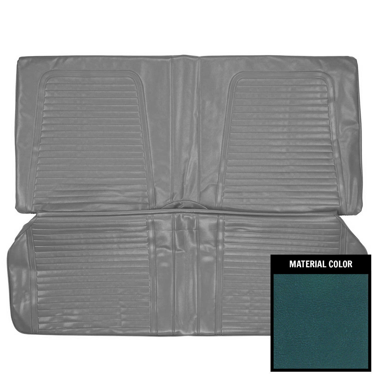 *1968 Chevrolet Camaro; Hardtop Standard Rear Bench Seat Cover - Medium Blue