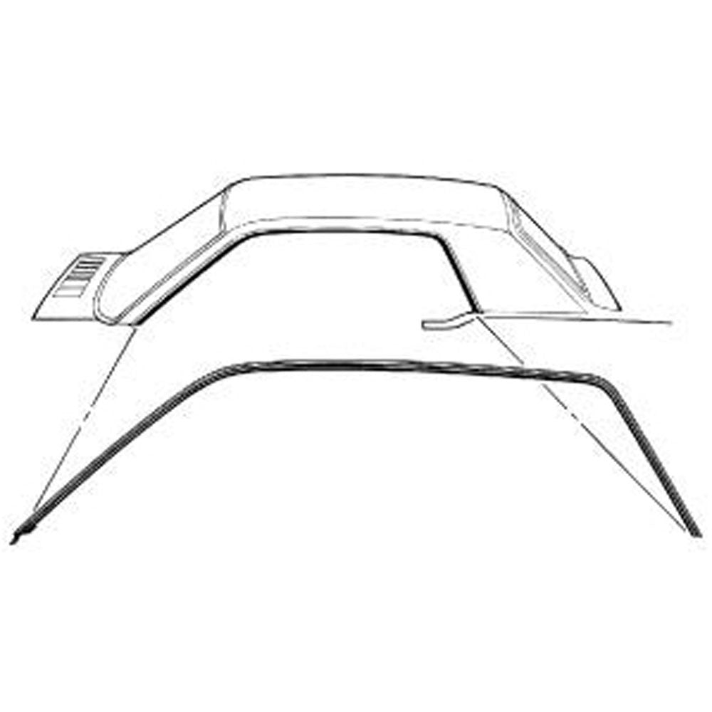 *1967-68 Ford Mustang Coupe; Roof Rail Weatherstrip; w/ Mounting Hardware