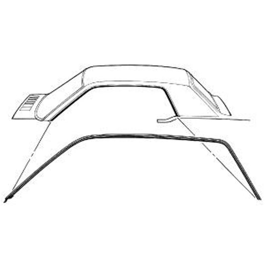 *1967-68 Ford Mustang Coupe; Roof Rail Weatherstrip; w/ Mounting Hardware