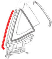 *1965-68 Ford Mustang, Convertible; Quarter Window Vertical Seals - Pair